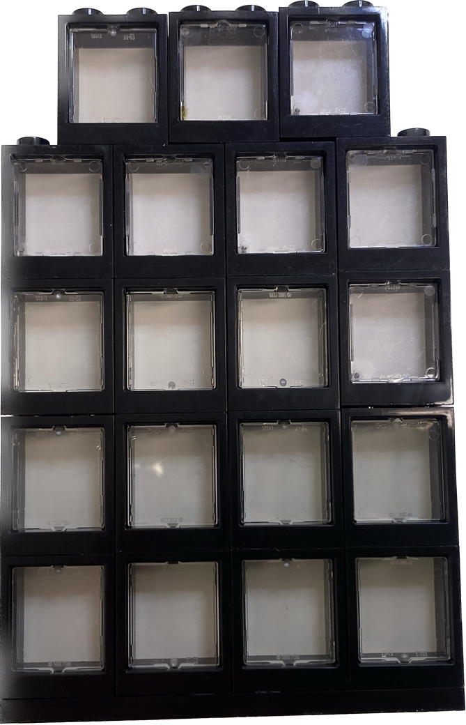 LEGO Window Pack Black / Trans Clear #68946