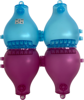 LEGO Trolls Pear-shaped Container Pod 5x12x14 Pack Of 4 Trans Pink / Trans Light Blue #69473