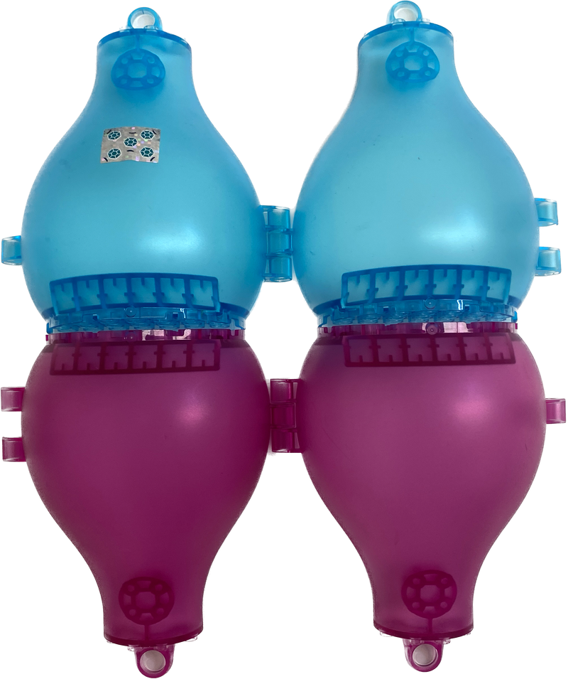 LEGO Trolls Pear-shaped Container Pod 5x12x14 Pack Of 4 Trans Pink / Trans Light Blue #69473