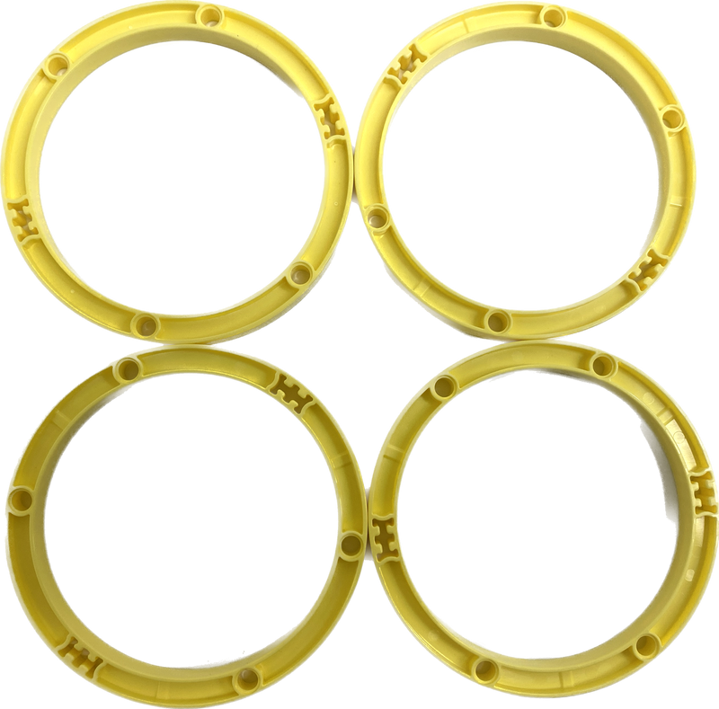 LEGO Round Support Girder 11x11 Pack Of 4 Bright Light Yellow  #69580