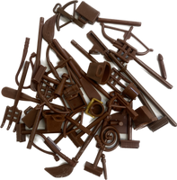 LEGO Accessories Tools and Weapons Reddish Brown Castle Elves City Western #70070