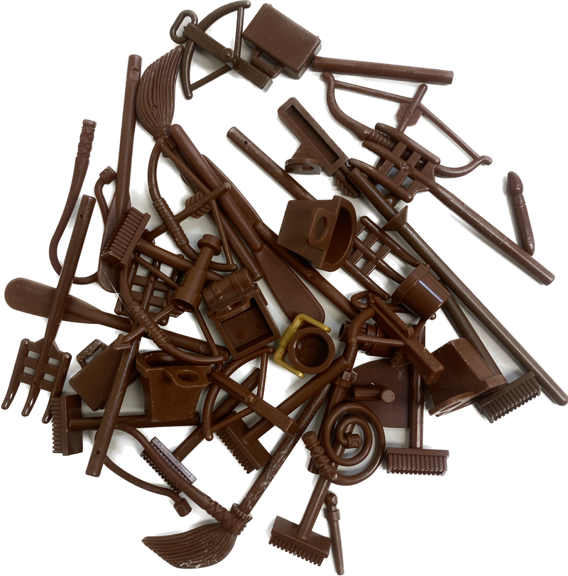LEGO Accessories Tools and Weapons Reddish Brown Castle Elves City Western #70070