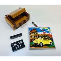 Lego Accessory Pack From Creator Fiat 500 Set 10271 Suitcase Painting Number Plates #69202