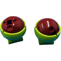 Lego Ball And Socket 3x3 Pack Of 2 Dark Red / Lime #66605