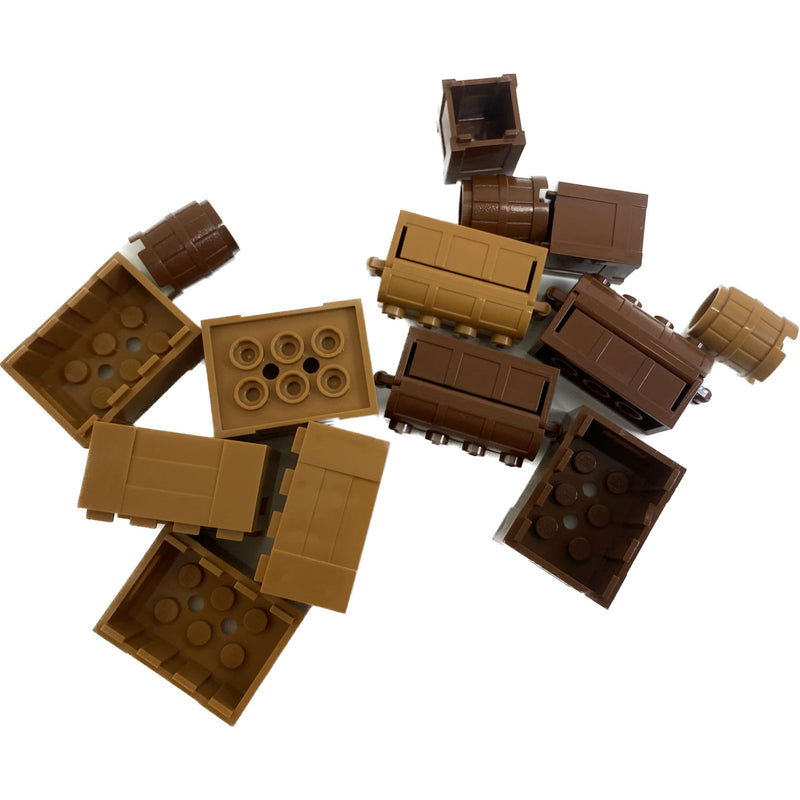 Lego Barrels Crates And Treasure Chests Shades Of Brown #65593