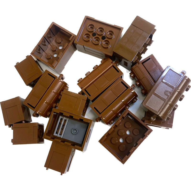 Lego Barrels Crates Treasure Chests Shades Of Brown #59552