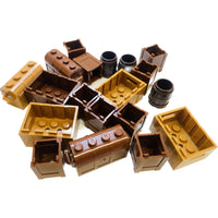 Lego Barrels Crates Treasure Chests Shades Of Brown #63002