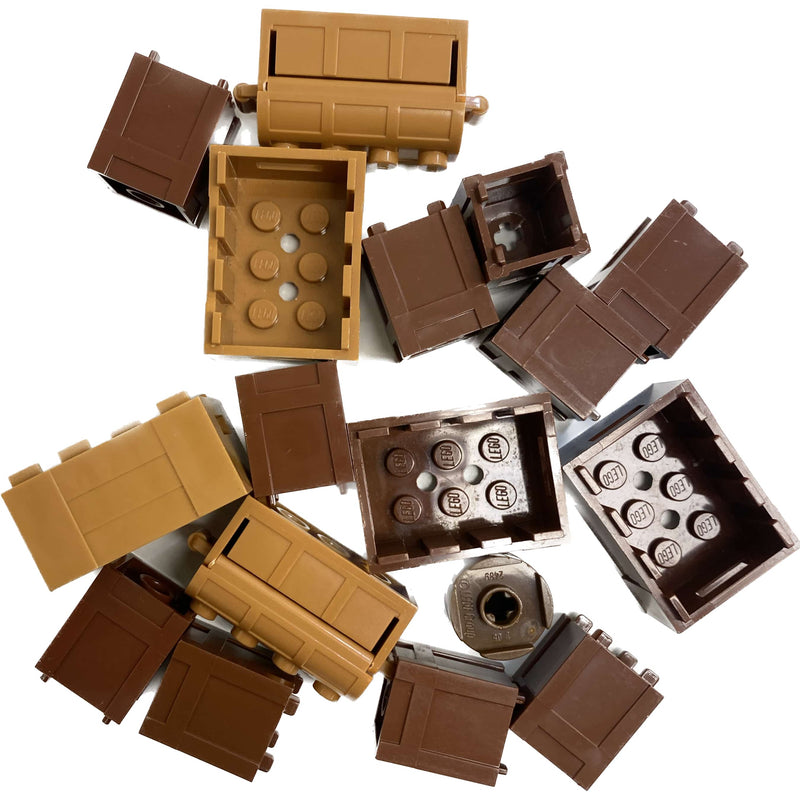 Lego Barrels Crates Treasure Chests Shades Of Brown #63071
