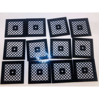 Lego Black Grille Plate 8x8 Pack Of 12 #69925