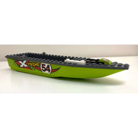 Lego Boat Hull 28x8 Lime / Dark Bluish Grey City Harbour #62535