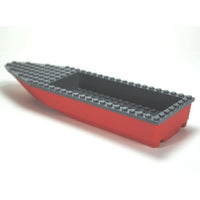 Lego Boat Hull 28x8 Red / Dark Bluish Grey City Harbour #69392