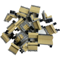 Lego Brick Built Chairs Tan Light Bluish Grey Approx 14 (incomplete Chunks) #66869
