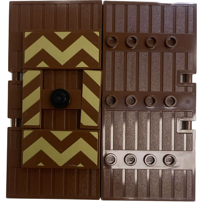 Lego Castle Door 1x5x8.5 Pack Of 2 Reddish Brown #70071