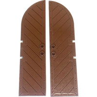 Lego Castle / Harry Potter Door 1x4x11-1/3 Curved Top Pack Of 2 Reddish Brown #60723