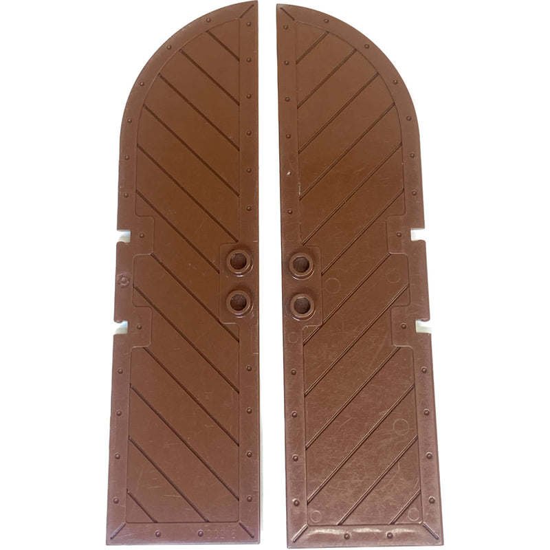 Lego Castle / Harry Potter Door 1x4x11-1/3 Curved Top Pack Of 2 Reddish Brown #60723