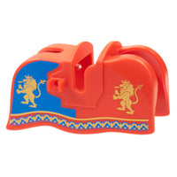 Lego Castle Horse Barding Red With Lions Pattern #66020