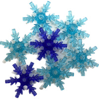 Lego Christmas Crystal Snowflakes Pack Of 7 Trans Purple / Light Blue #69094