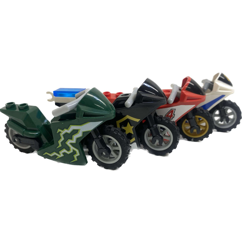 Lego City Motorcycle / Motorbike Pack Of 4 Racing Style #68219