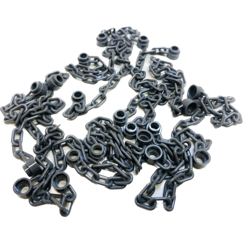 Lego Dark Bluish Grey Chains Pack Of 10 Brand New