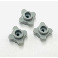 Lego Flower / Round Plate 1x1 Petals Pack Of 3 Rare Light Bluish Grey Colour #66371