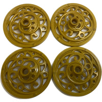 Lego Gold Carriage Wheels Pack Of 4 Castle Disney Ninjago #68778