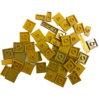Lego Gold Jumper Plates And Tiles Mixed Pack (mixed Shades) #65502