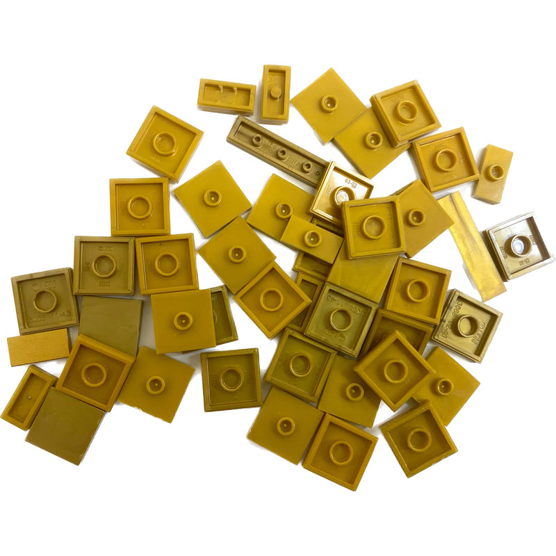 Lego Gold Jumper Plates And Tiles Mixed Pack (mixed Shades) #65502
