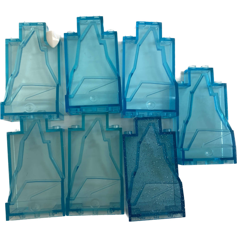 Lego Ice / Rock Panels Trans Light Blue / Glitter #68976