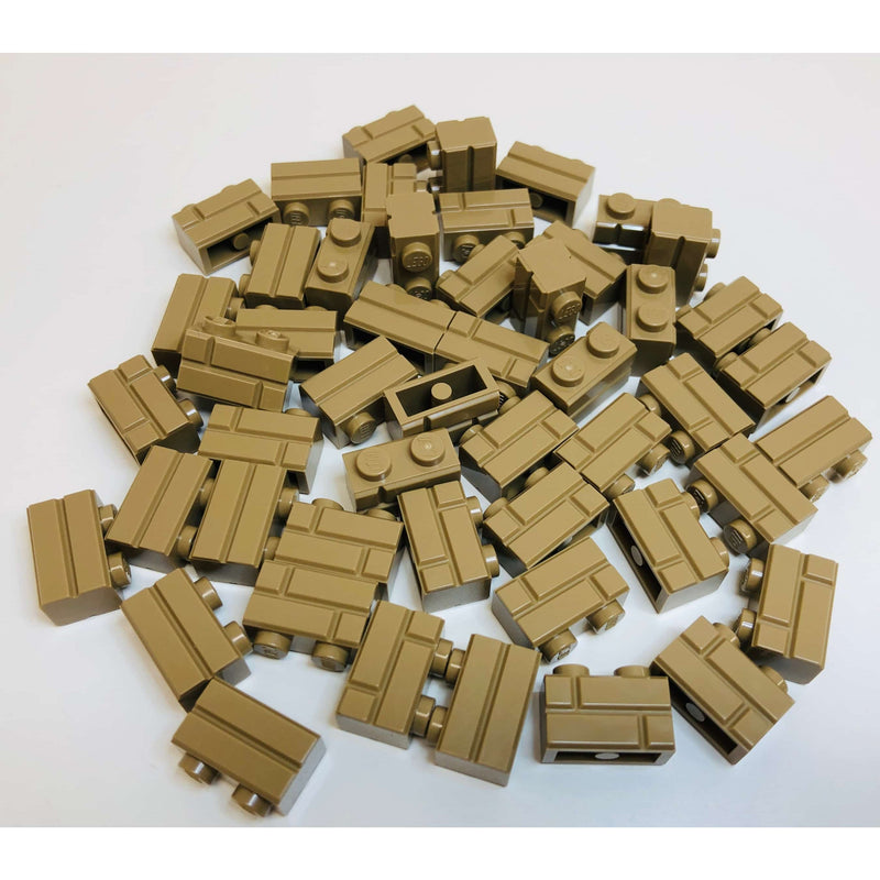 LEGO Masonry Profile Bricks BRAND NEW Pack of 50 Dark Tan - LEGO