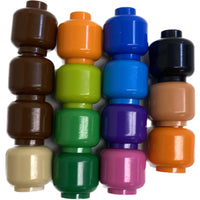 Lego Minifigure Plain Heads Pack Mixed Colours #64321