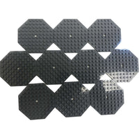 Lego Octagonal Plate 10x10 Pack 0f 10 Dark Bluish Grey #65914