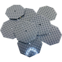 Lego Octagonal Plate 10x10 Pack 8 Dark Bluish Grey #61469