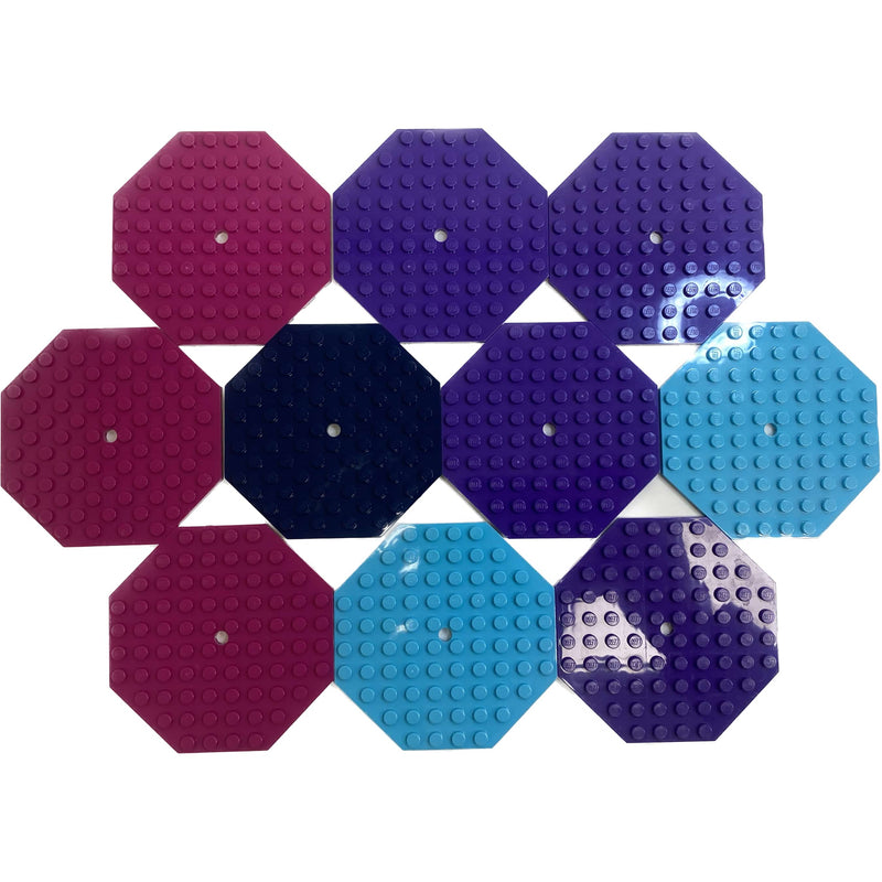Lego Octagonal Plate 10x10 Pack Of 10 Mixed Colours #69963