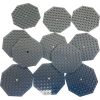 Lego Octagonal Plate 10x10 Pack Of 11 Dark Bluish Grey #63429