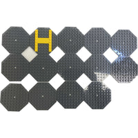 Lego Octagonal Plate 10x10 Pack Of 14 Dark Bluish Grey #64204