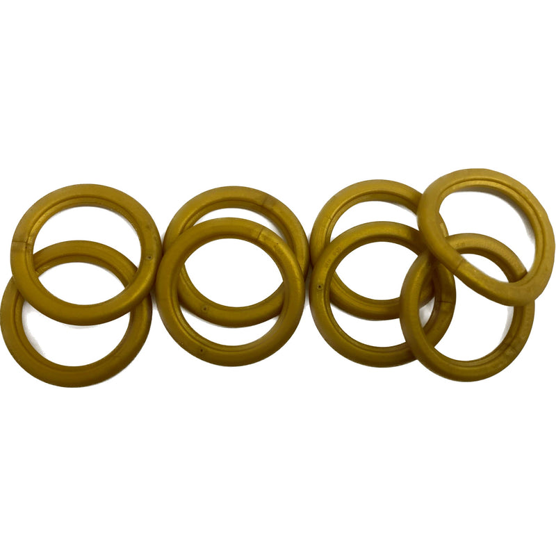 Lego Pearl Gold Ring / Tyre Pack Of 8 #67852