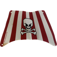 Lego Pirates Cloth Sail Red And Very Light Bluish Grey 28x18 (marked) #64677