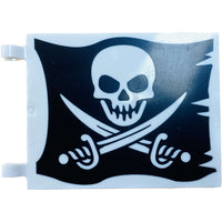 Lego Pirates Flag 6x4 Skull And Crossed Swords #65157