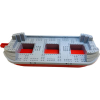 Lego Pirates Red / Light Bluish Grey Ship Hull Pieces From Captain Redbeard’s Pirate #66145