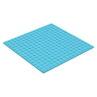 Lego Plate 16x16 Medium Azure - LEGO