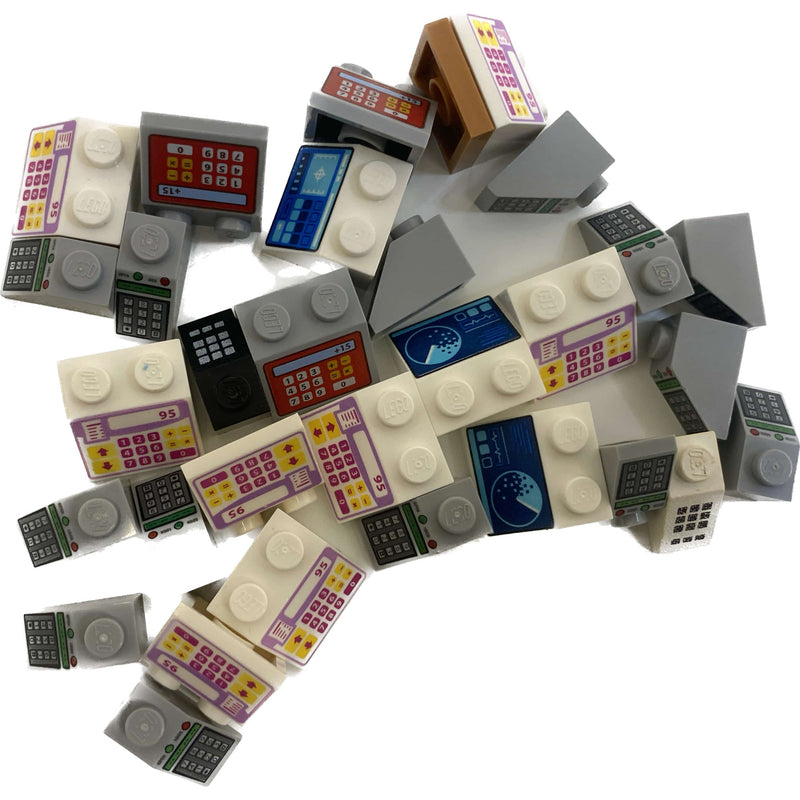 Lego Printed Slopes Pack Displays Computer Screens Registers Space City #66025