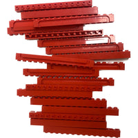 Lego Red Brick 1x14 With Groove Pack Of 20 #66901
