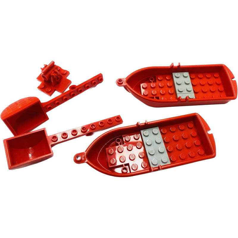 Lego Red Fun Pack Rowing Boats Catapults Soccer Goalie Base #70079