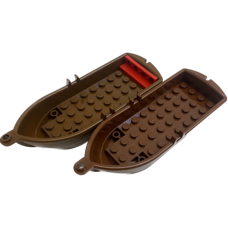Lego Rowing Boats Pack Of 2 Shades Brown Pirates Castle Western #69686