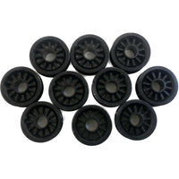 Lego Spoked Wheel 2x2 Pack Of 10 Black #61333