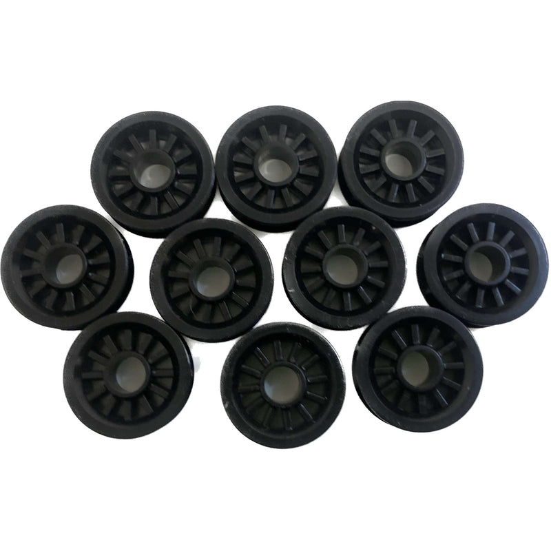 Lego Spoked Wheel 2x2 Pack Of 10 Black #61333