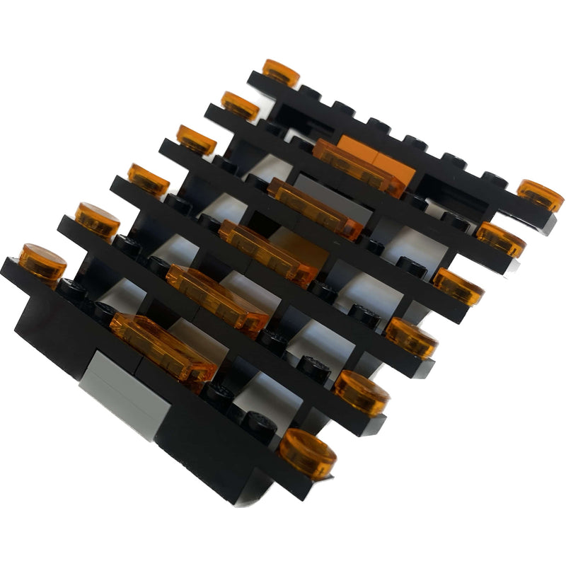 Lego Stairs Pack Of 2 Black With Trans Orange Details Star Wars Carbonite Chamber #67713