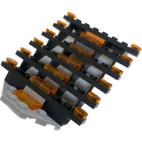 Lego Stairs Pack Of 2 Black With Trans Orange Details Star Wars Carbonite Chamber #68500