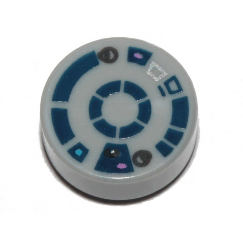 Lego Star Wars Printed Round Tile 1x1 R2-d2 Pattern #66059