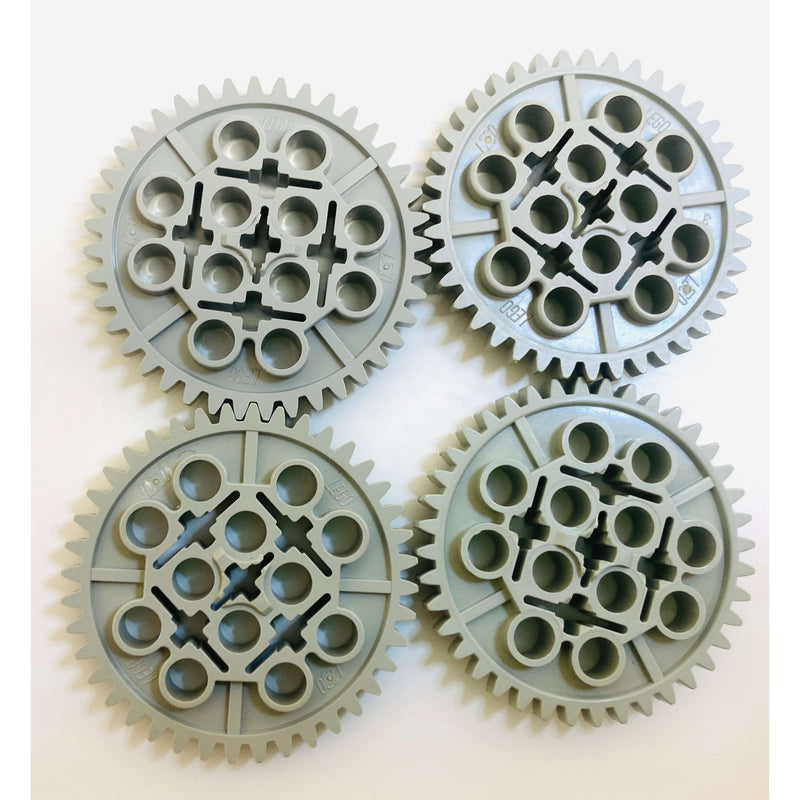 Lego Technic 40 Tooth Gears Pack Of 4 Light Grey (old Shade) #66888